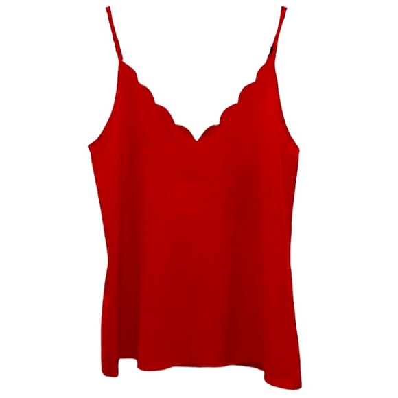 Space 46 Boutique Tops - Red Scalloped Cami